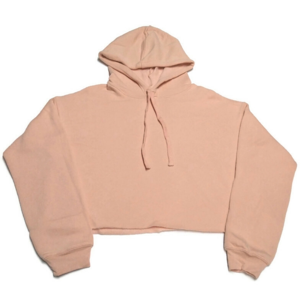 Cropped Bella Hoodie Pink Size Medium